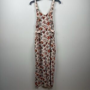 - April Cornell xxs Floral Sleeveless jumpsuit overalls  with Button Details
